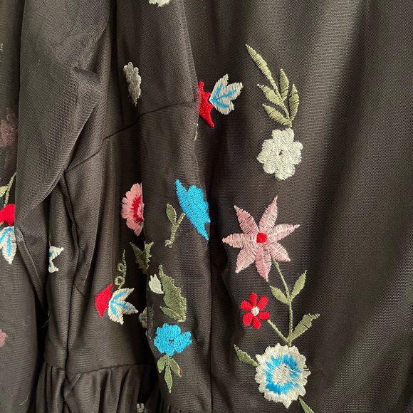 eShakti embroidered tulle overlay dress size 18 - Picture 3 of 12